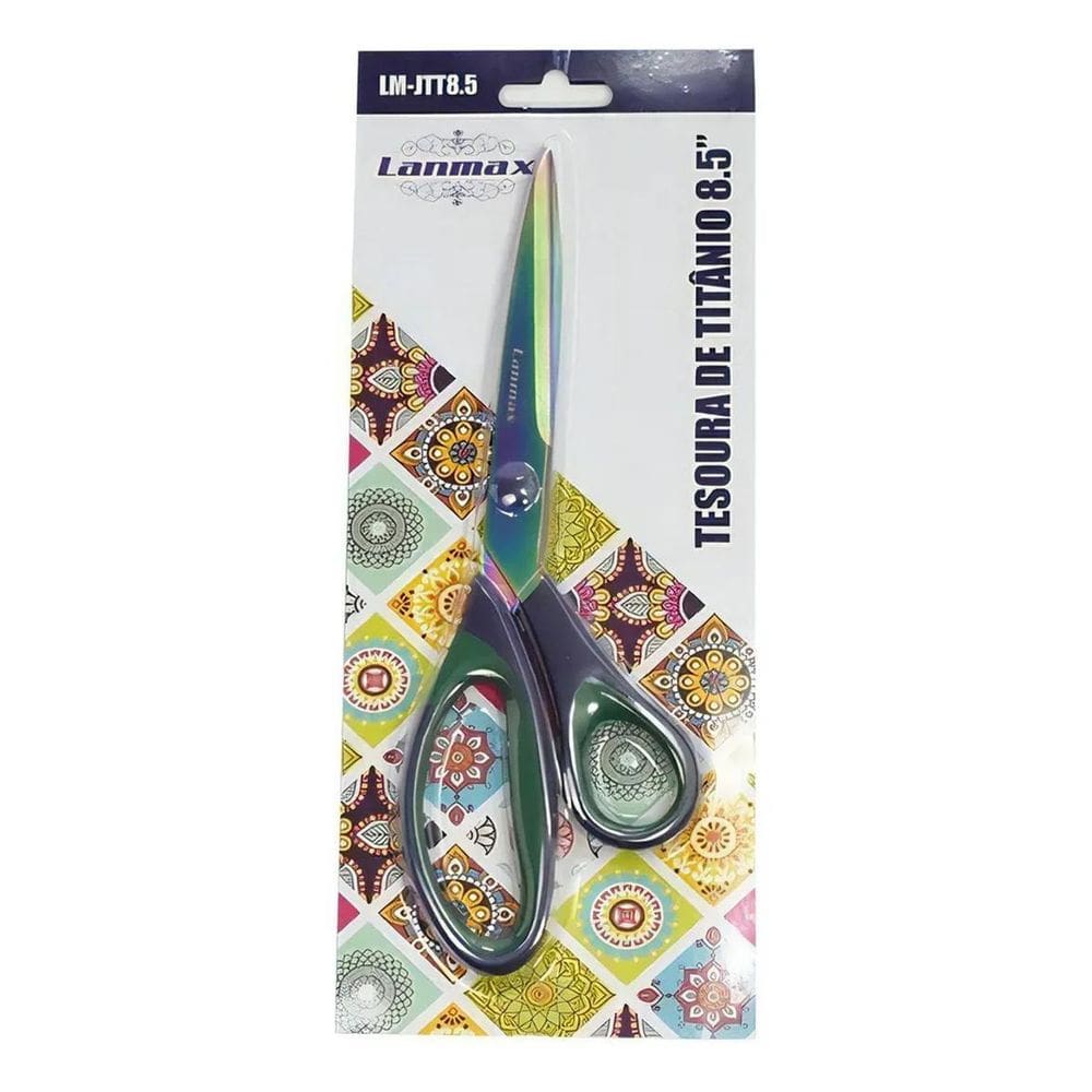 3X Lanmax Tesoura De Titanio 8.5 Corte Fino