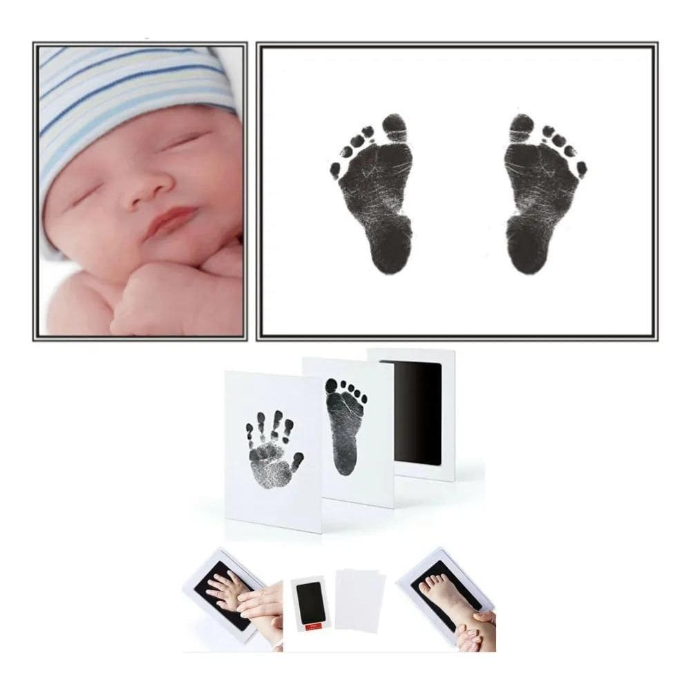 3X Carimbo Limpo Para Bebê Newborn Lembrança Mão Pé - S12
