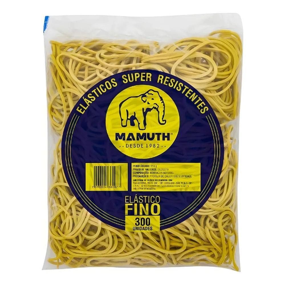 3X Elástico Nº 18 2,2Mm Amarelo 250G 300 Un Dinheiro Liguinh