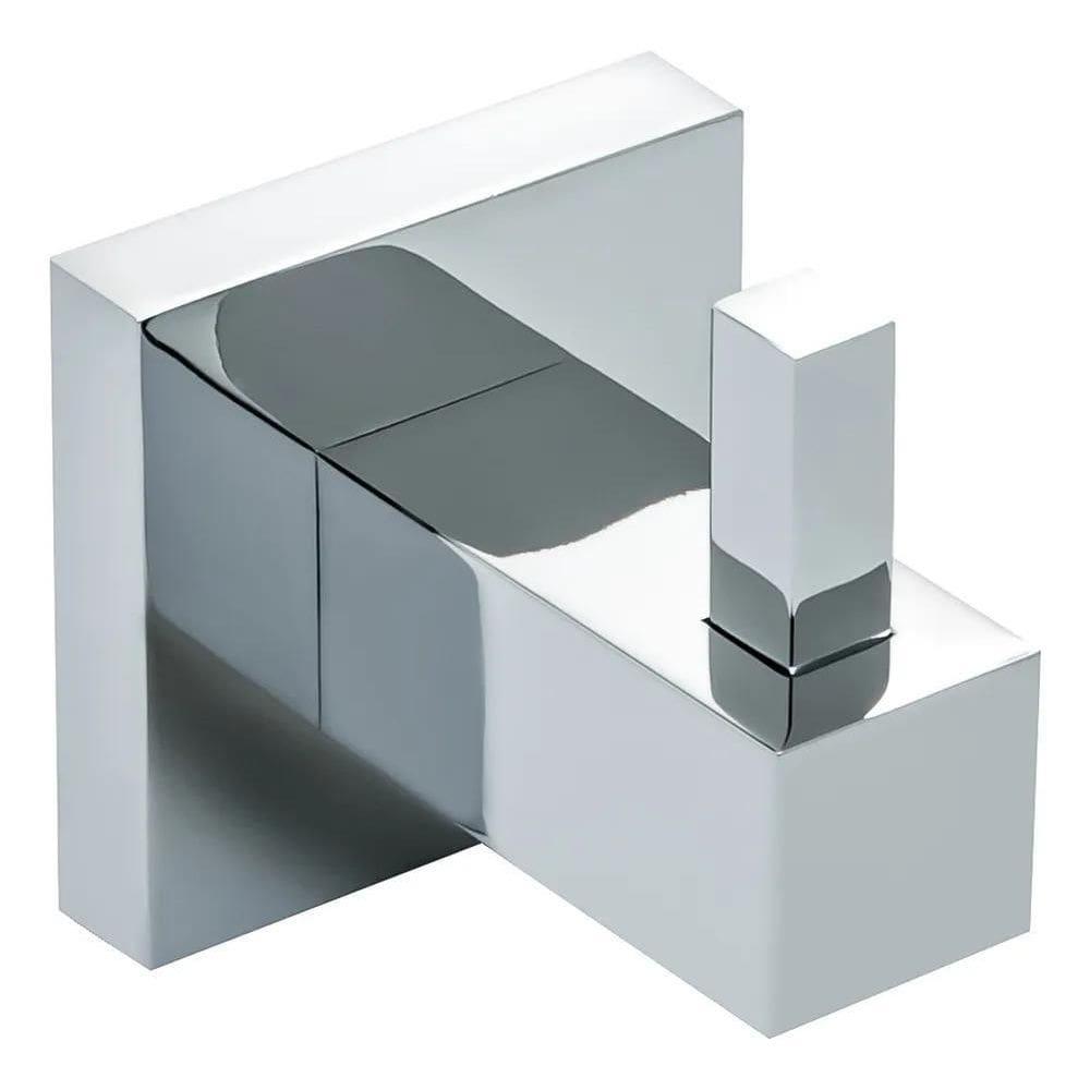 3X Porta Toalha Gancho Cabide Banheiro Quadrado Cromado