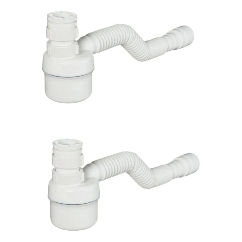 3X Sifão Multiuso Sanfonado Com Copo - Tigre Kit 2 Unidades