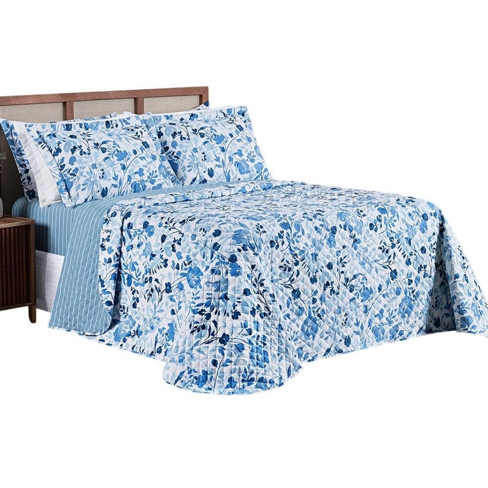 Cobre Leito Queen Spring Micropercal 100% Poliéster - Lolli