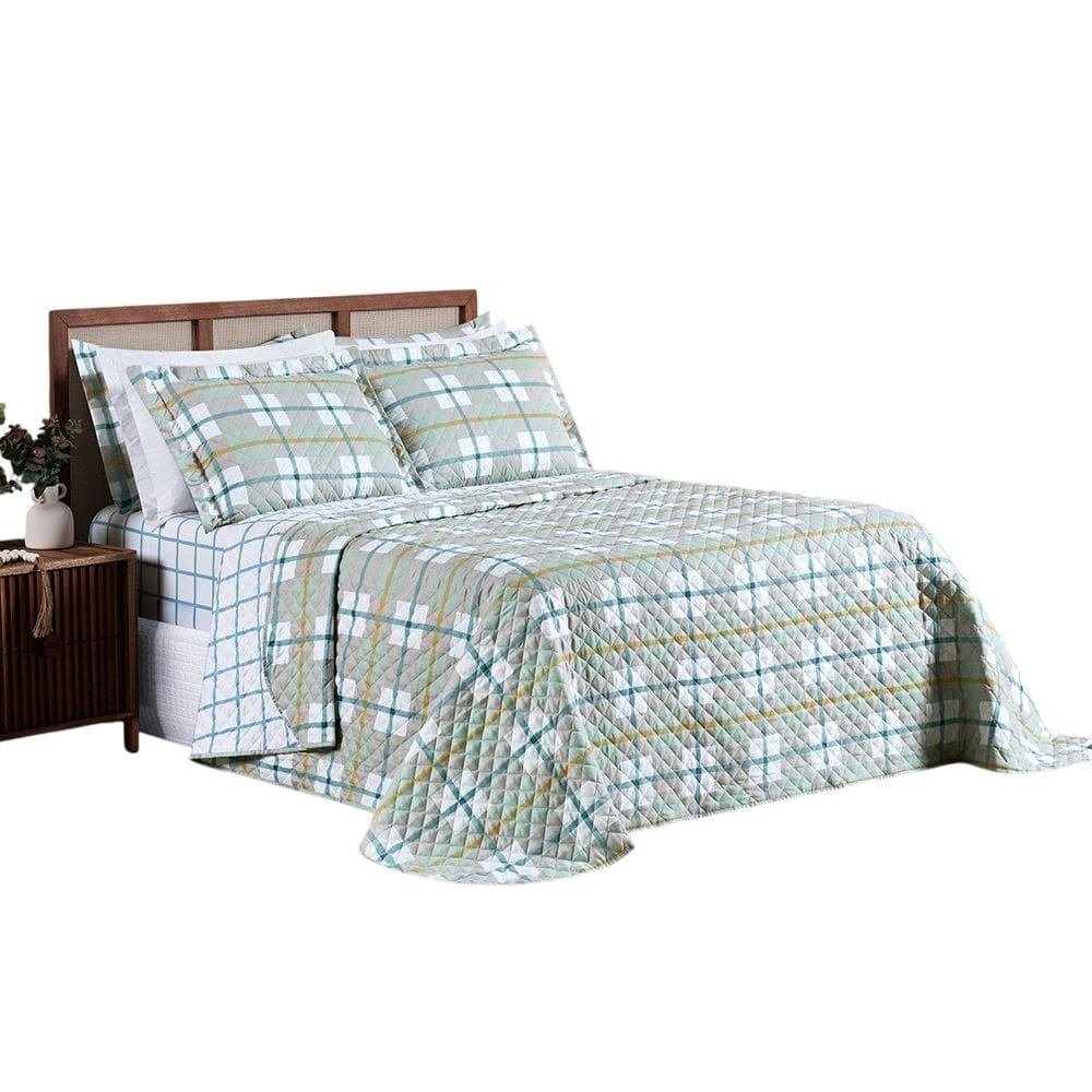 Cobre Leito Queen Spring Micropercal 100% Poliéster - York