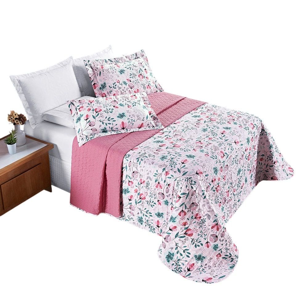 Cobre Leito Alycia Solteiro Micropercal 2pç 100% Poliéster - Botha