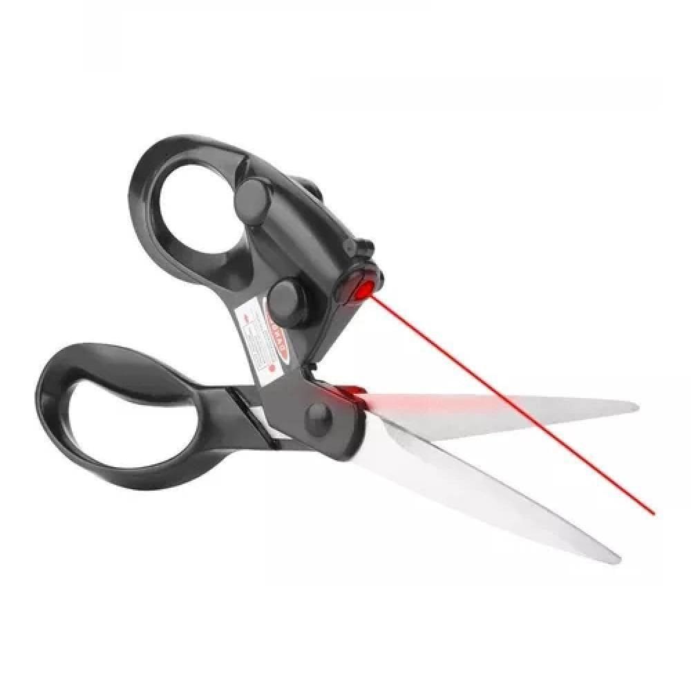 Tesoura Mira Guia Corte Laser Tecidos Patchwork Artesanato Papel Raio Precisao Multiuso Costura