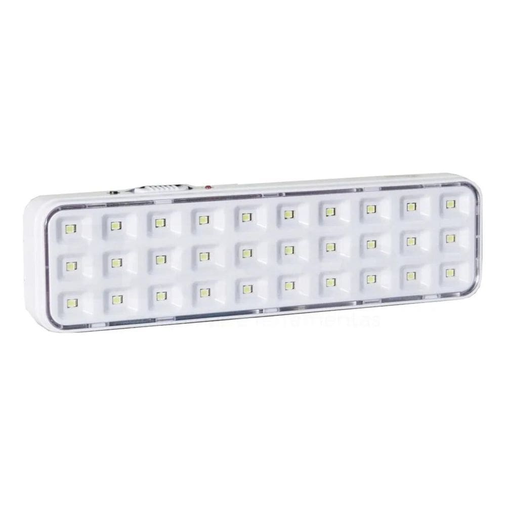 3X Luminária Emergência Slim 30 Leds Blumenau Iluminação 400