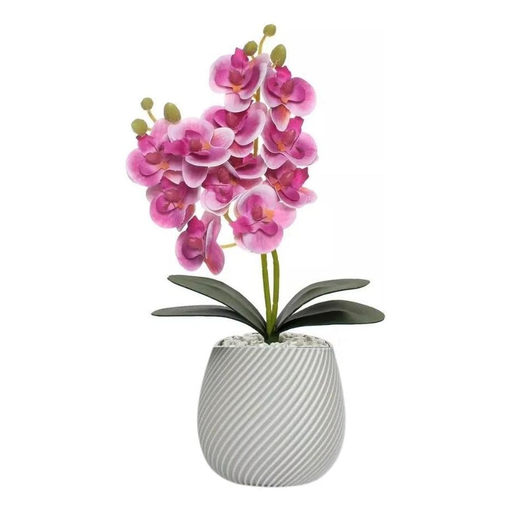 3X Vaso Flores Artificiais Vaso Arranjo Orquideas Decorativa