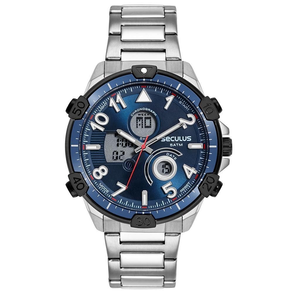 Relógio Seculus Masculino 77270GPSVCA1