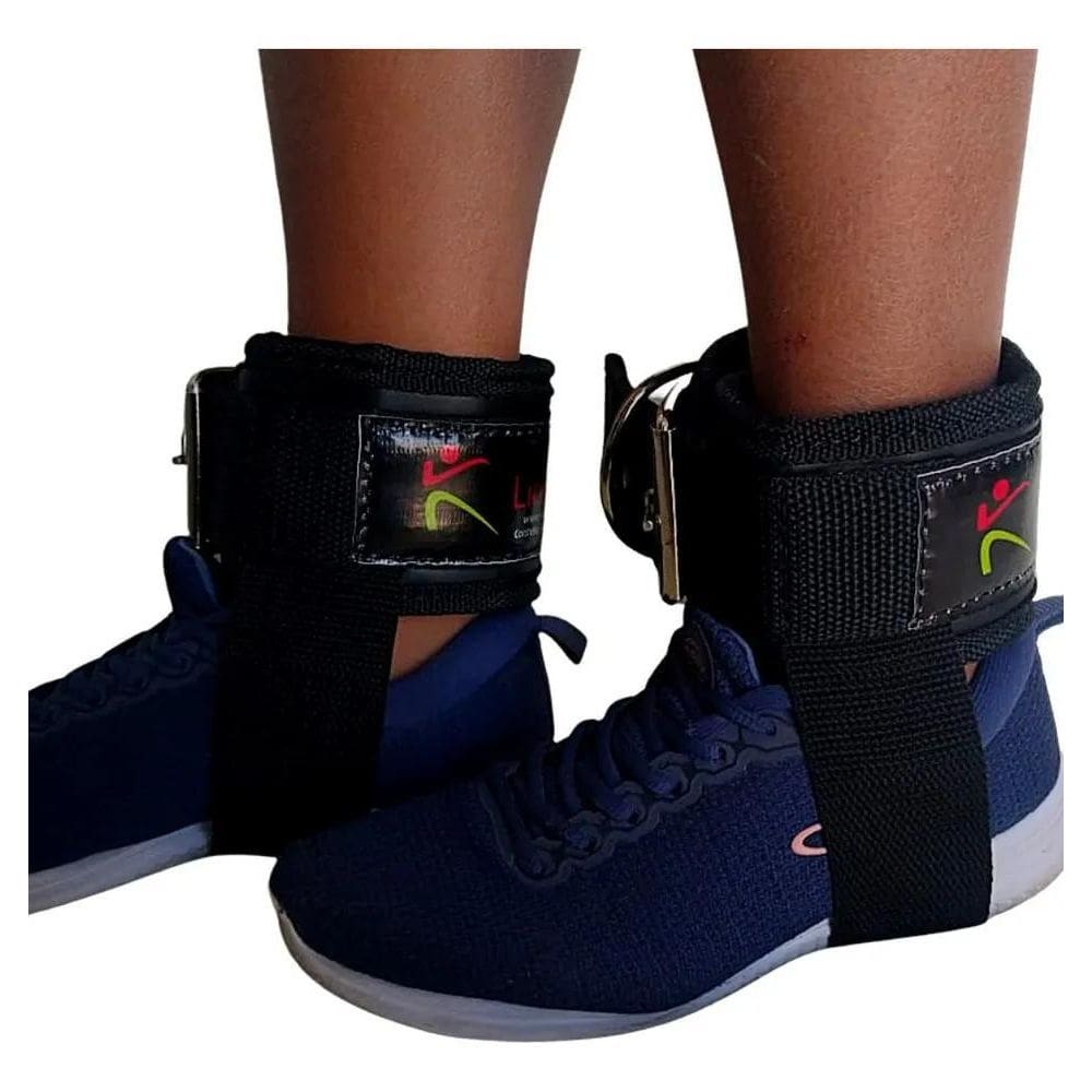 3X Tornozeleira Polia Para Cross Over Com Alça Na Sola Par