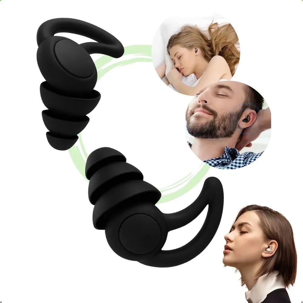 3X Protetor Auricular Tampão De Ouvido Dormir Natação Antiru