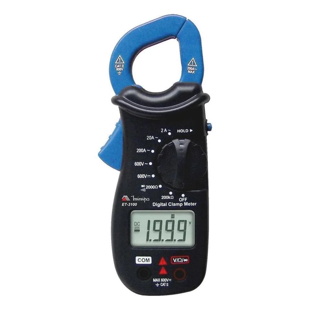 3X Alicate Amperímetro Digital Minipa Et-3100 200A