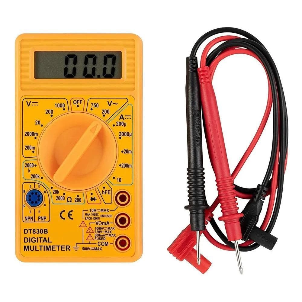 3X Multímetro Digital Portátil Profissional + Bateria Dt-830
