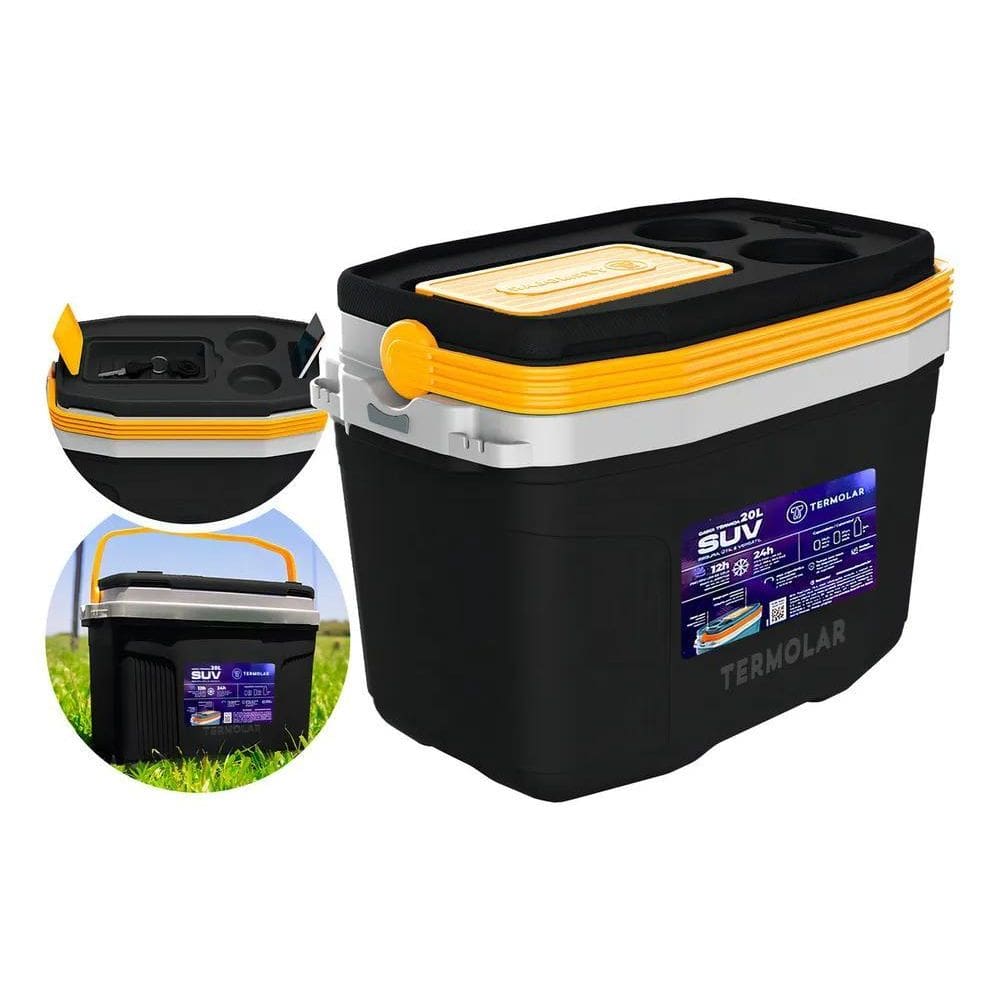 3X Caixa Térmica Suv Cooler Com Alça 20L Termolar 3501Prt Co