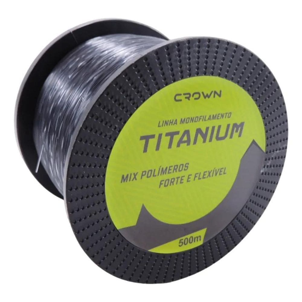 3X Linha De Pesca Titanium 0,40Mm Monofilamento 500Mt Crown