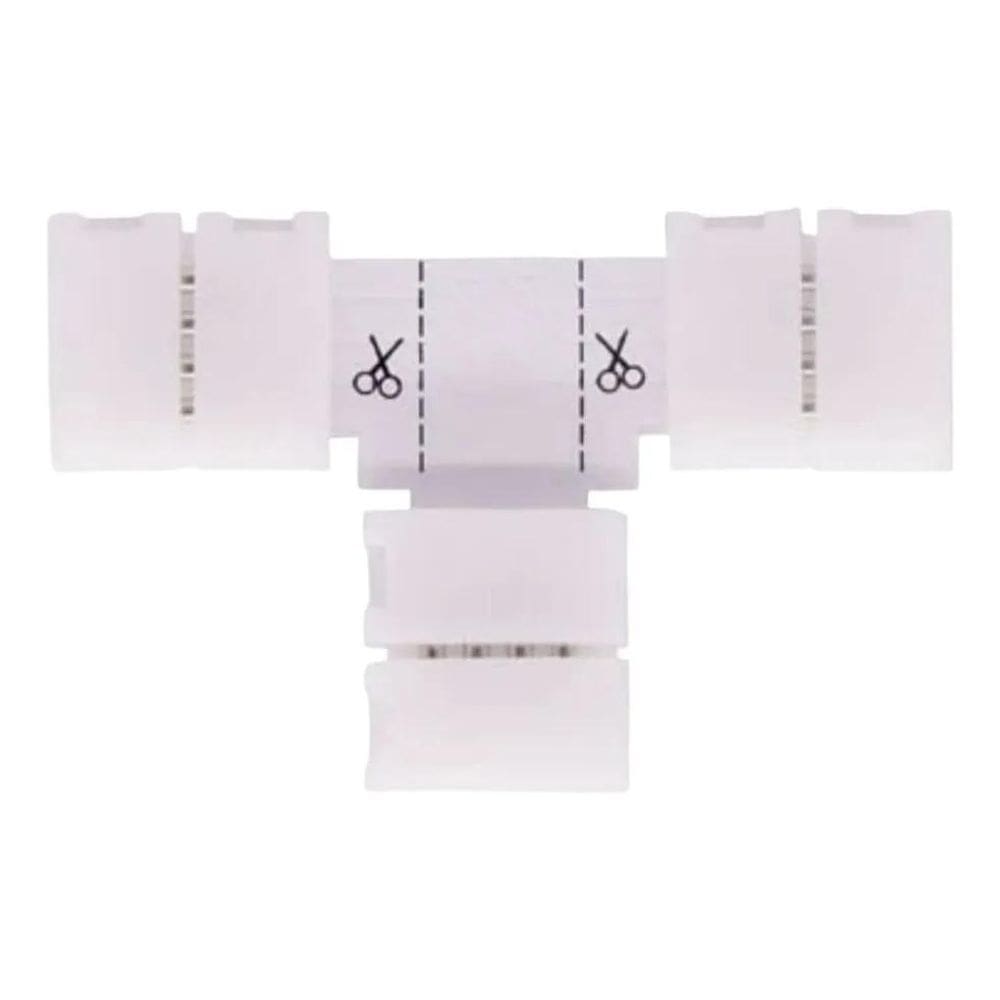 3X Conector T Fita Led Emenda Rápida 10Mm 4 Vias Rgb 5050 Te