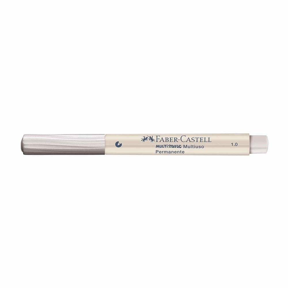 Marcador permanente Multimark 1.0mm Branco Faber-Castell