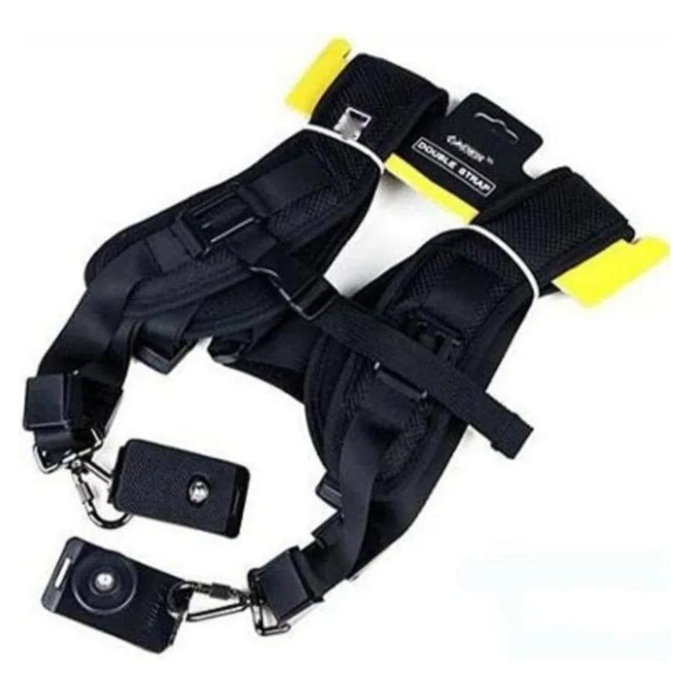 3X Alça De Ombro Dupla Greika Com Engate De Segurança Câmera