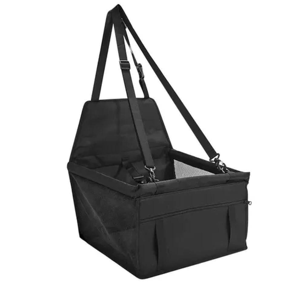 Cadeirinha Pet Assento Cachorro Transporte Gato Carro Viagem Passeio Dobravel Bolso Preta