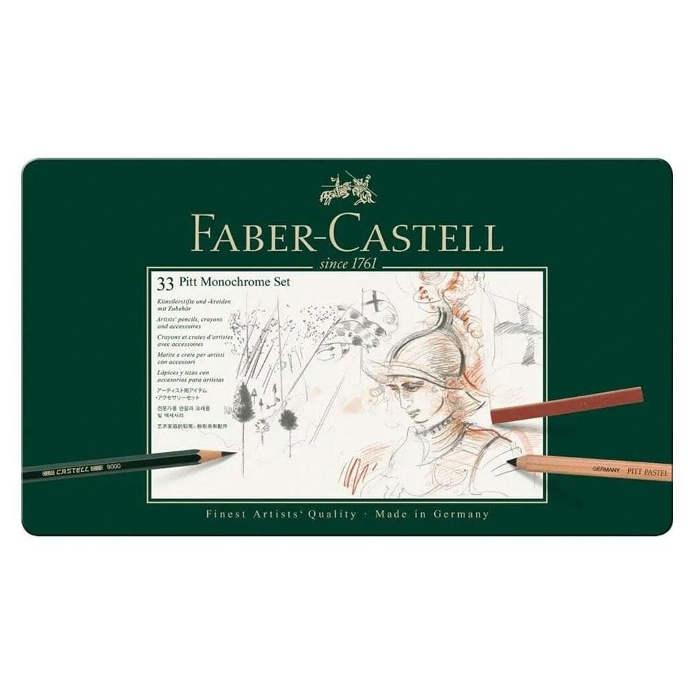 Lápis de cor 33 cores Pitt MonoCromático Faber-Castell