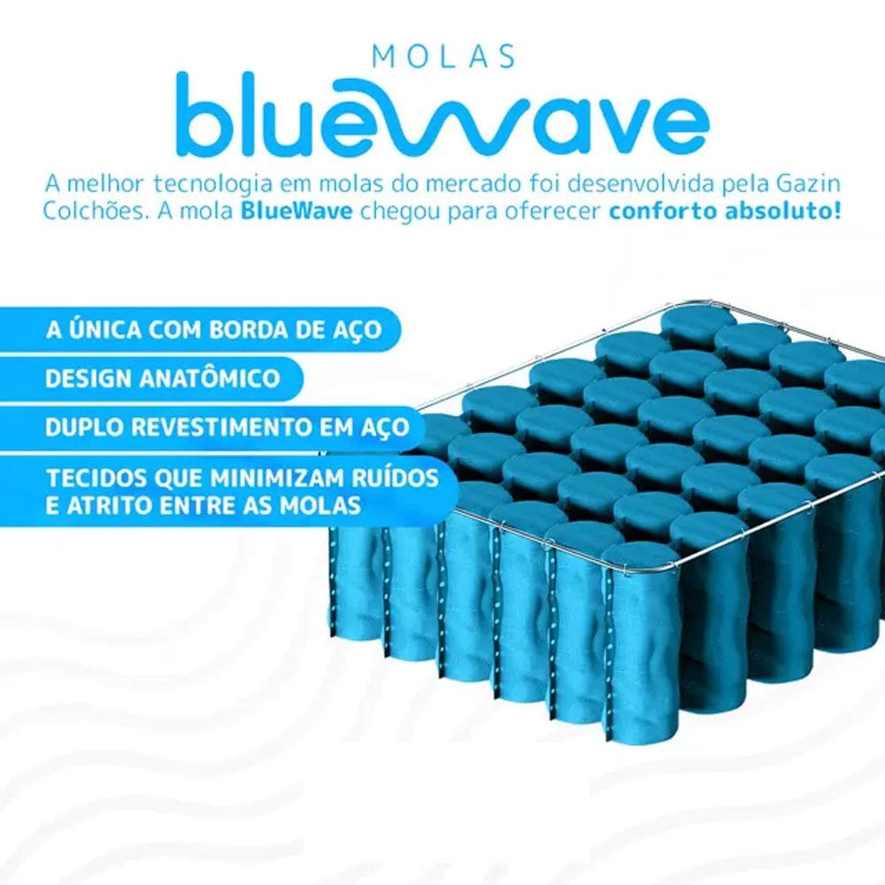 Colchão Cama Box Gazin Molas BlueWave | Casas Bahia