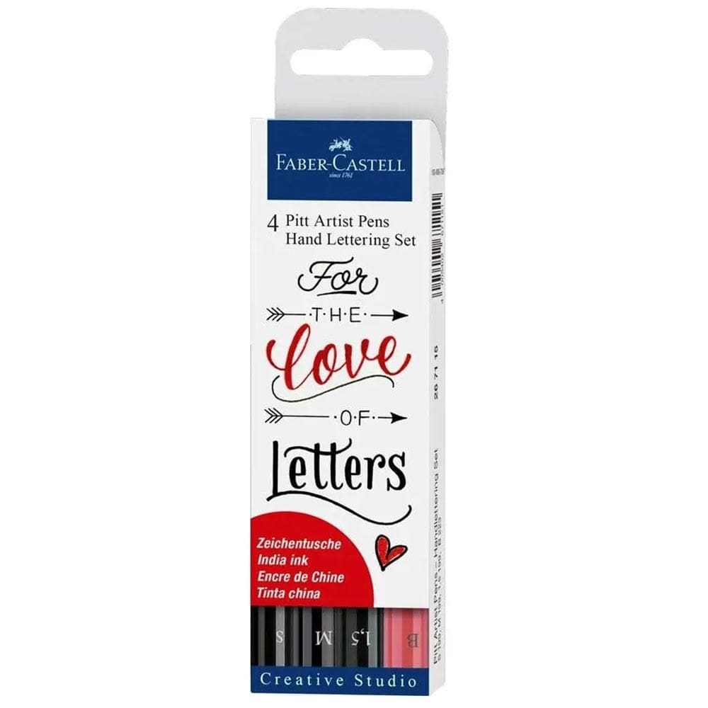 Caneta artística Pitt Pen Hand Lettering 4uni Faber-Castell