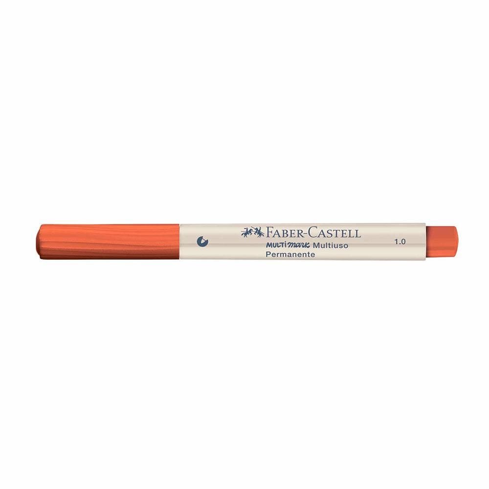 Marcador permanente Multimark 1.0mm Laranja Faber-Castell