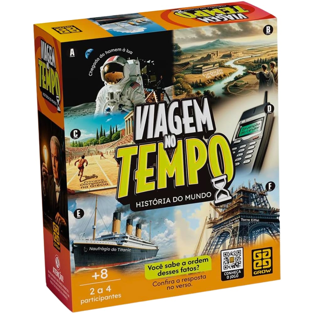 Jogo de Tabuleiro e Cartas Viagem no tempo Grow