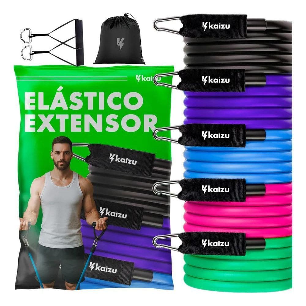 Kit 11 Elastico Extensor Para Treino Exercicio Fisioterapia