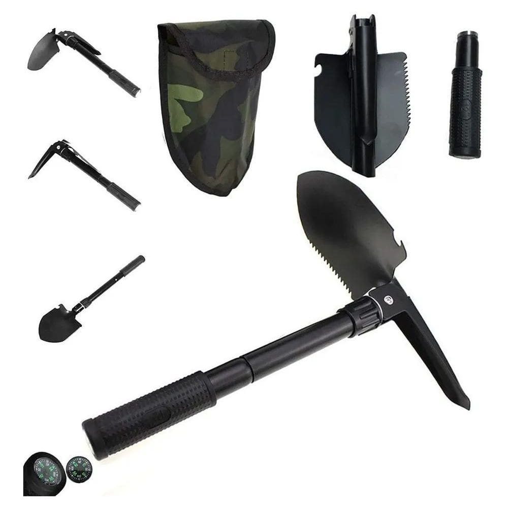 3X Pá Portátil Militar De Emergência Multi-Função Acampament