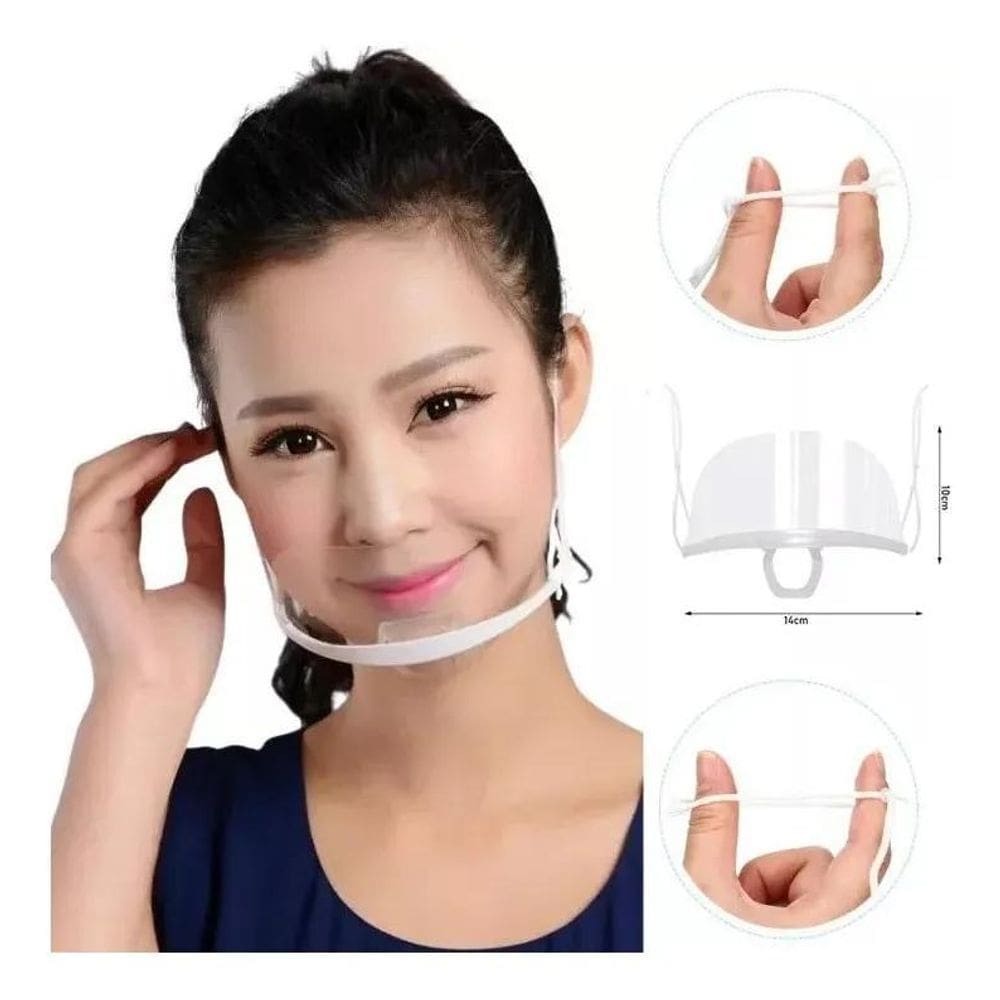 3X Mascara De Proteção Cristal Lavável Não Descartável - 1 U