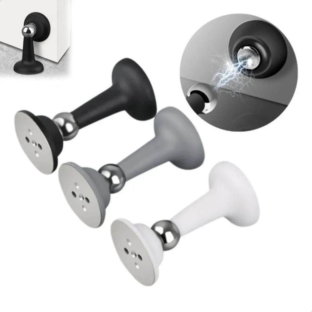 3X Kit 2 Trava Porta Magnético Fixador Adesivo Prendedor For