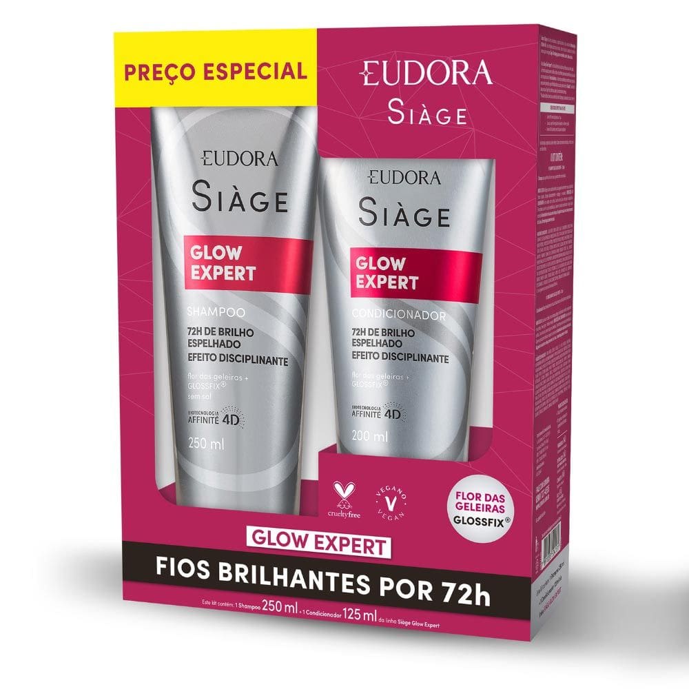 Kit Glow Expert Shampoo 250ml e Condicionador 125ml