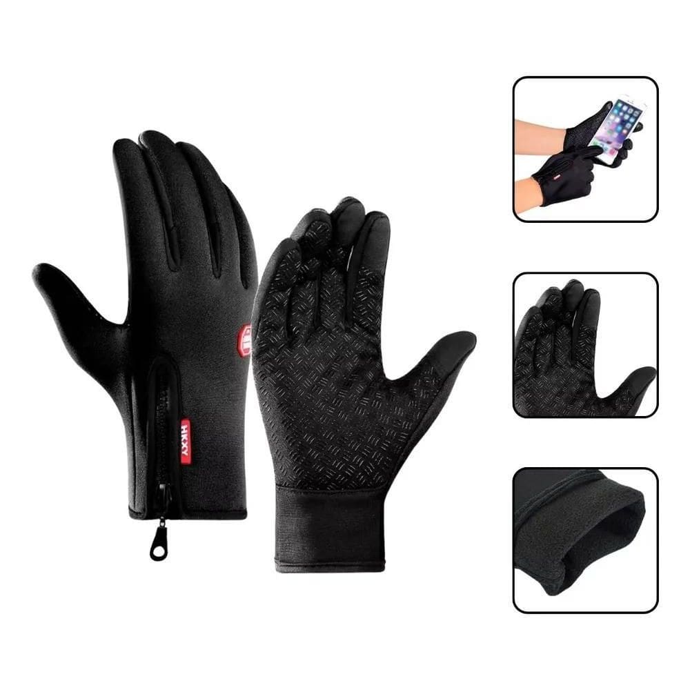3X Par Luva Motoqueiro Proteção Térmica Com Touch Screen Mot