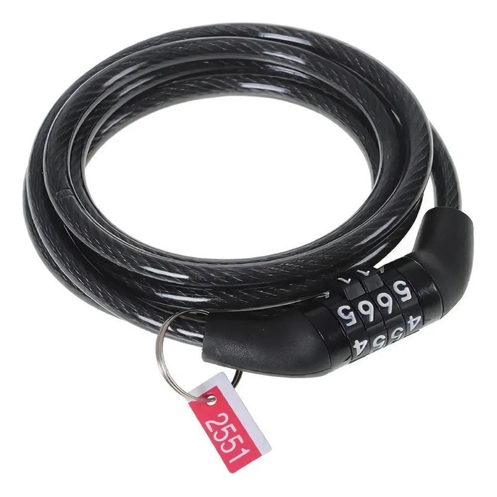 3X Corrente Cadeado Bike Bicicleta Anti Furto Senha Segredo