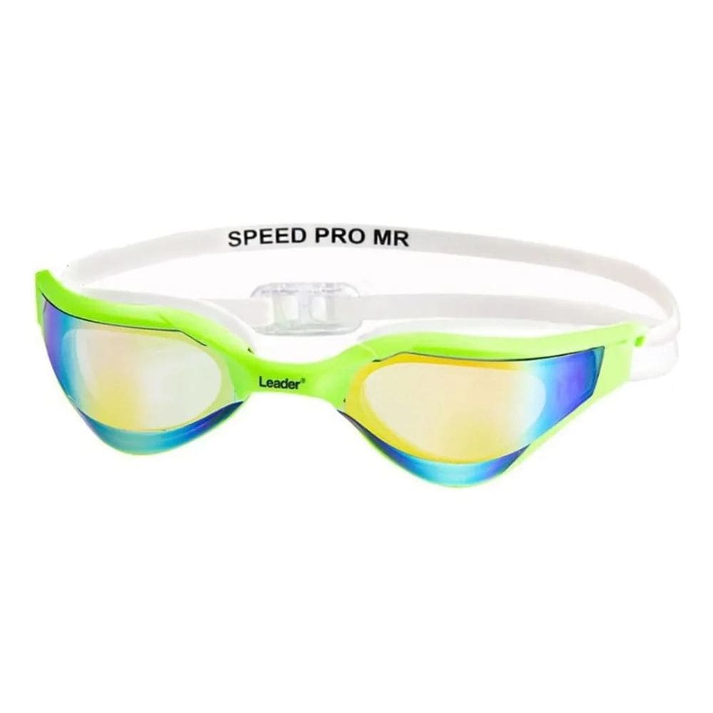 3X Óculos Natação Pro Espelhado Leader Speed Pro Verde
