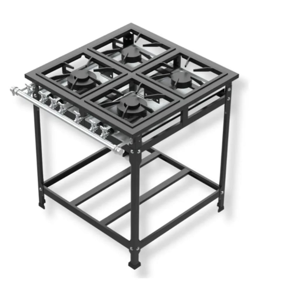 Fogão Industrial 4 Bocas 40x40 P8 Leona