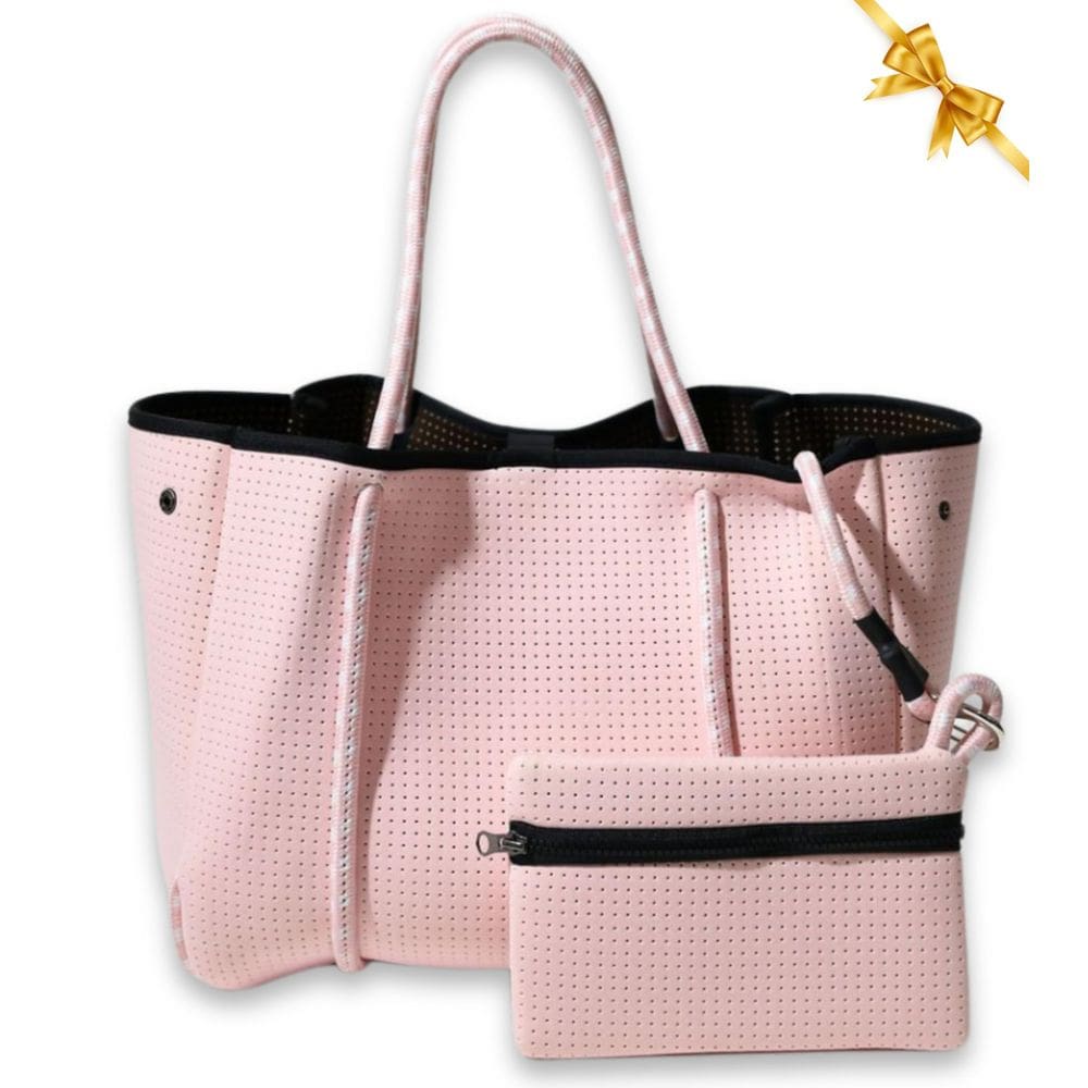 Sacola POUPS grande de neoprene para mulheres, linda rosa