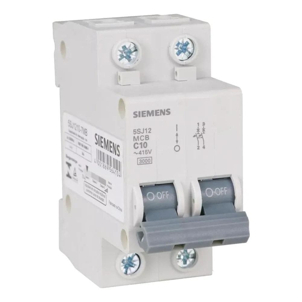 3X Disjuntor Bipolar Siemens Curva C 10/16//20/25/32 A
