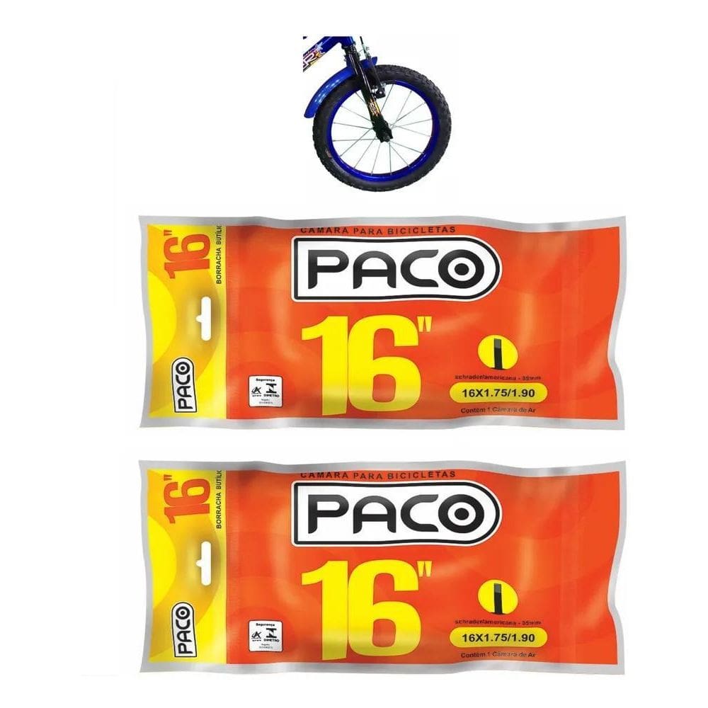 3X 2 Camara De Ar Aro 16 Para Bicicleta Infantil O Par