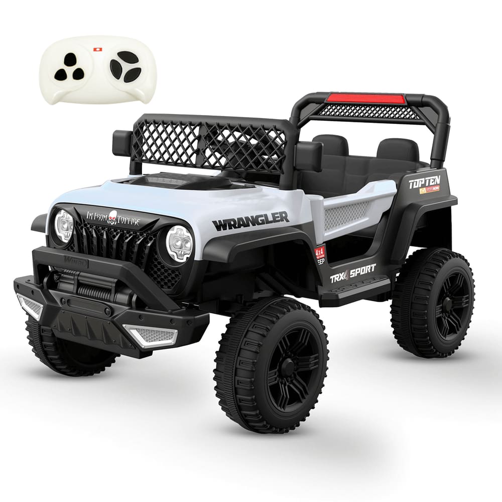 Carro Eletrico Bang Toys Jipe Adventure Branco 12V Controle