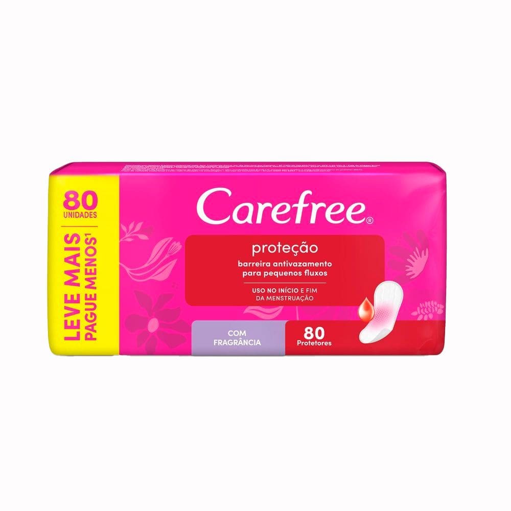 Protetor Diário Carefree Proteção com Perfume 80 Unidades Leve Mais Por Menos