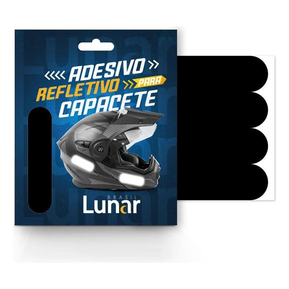 3X Kit Adesivos Refletivos Capacete Moto Lunar Brasil