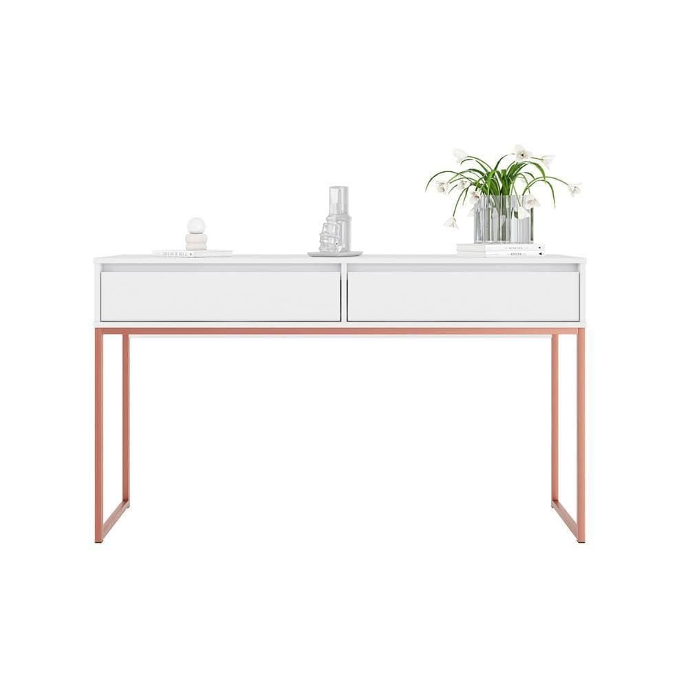 Aparador Buffet Iron Industrial Corredor Branco Cobre