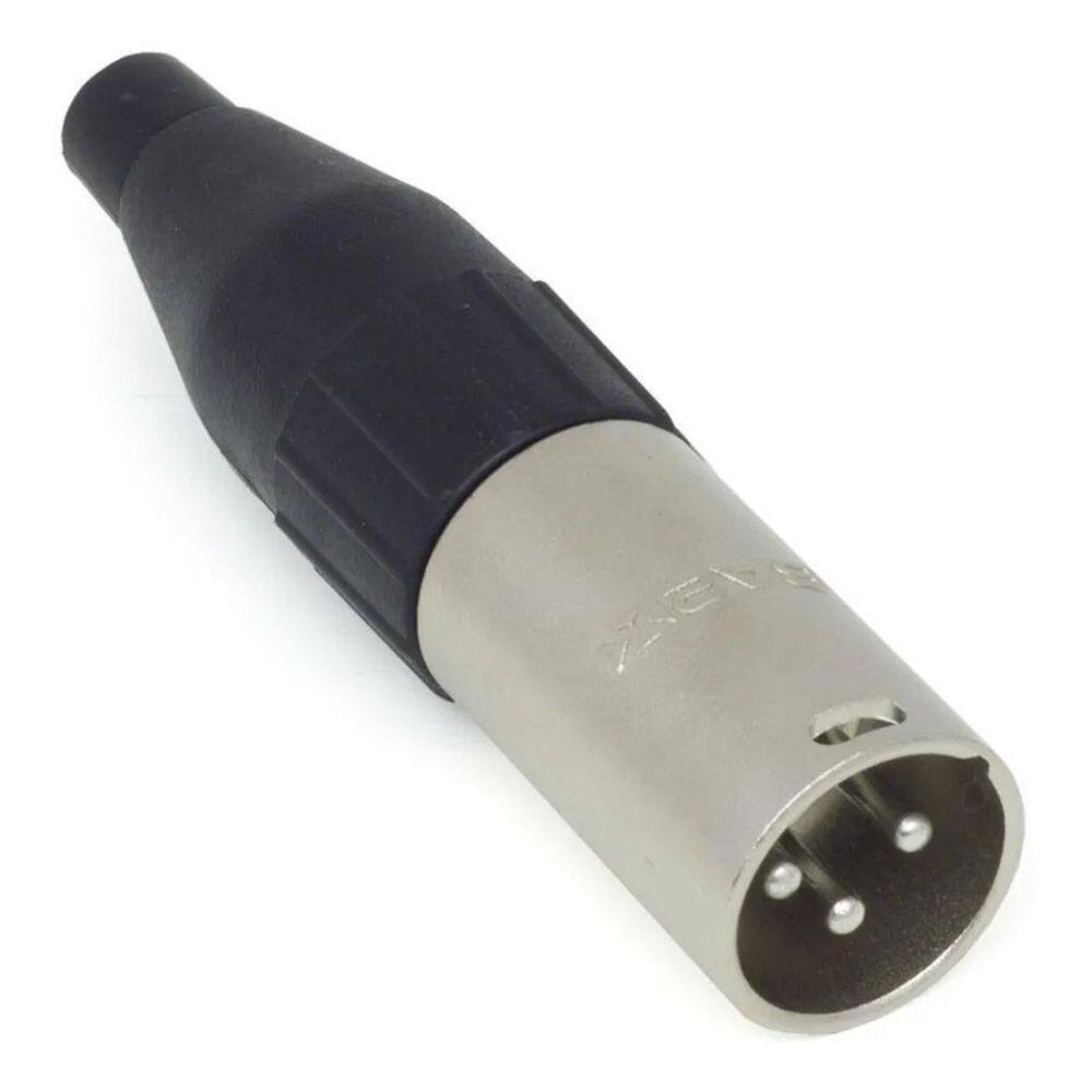 3X Conector Plug Santo Angelo Xlr Macho Linha 3 Polos Sa2X