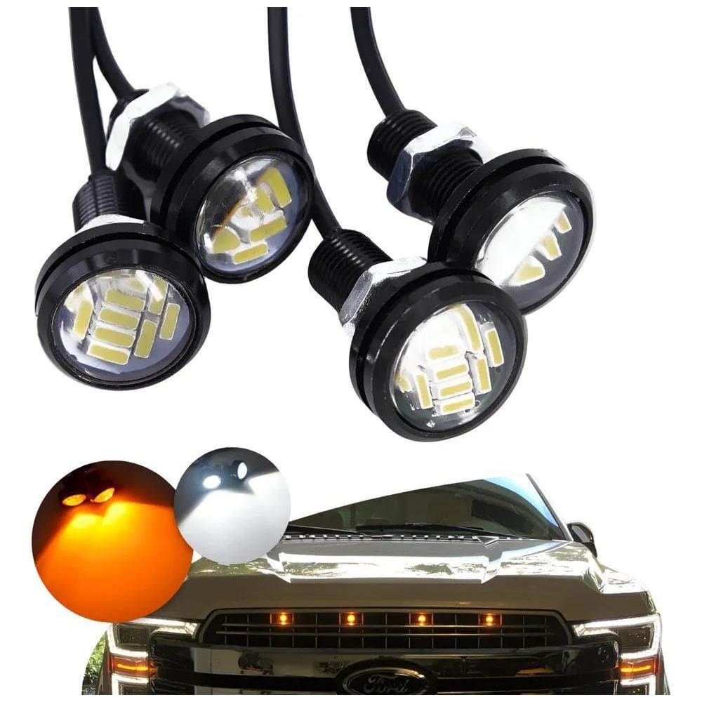 3X Kit 4 Led Grade Luz Âmbar Caminhonete Strada F250 Ranger