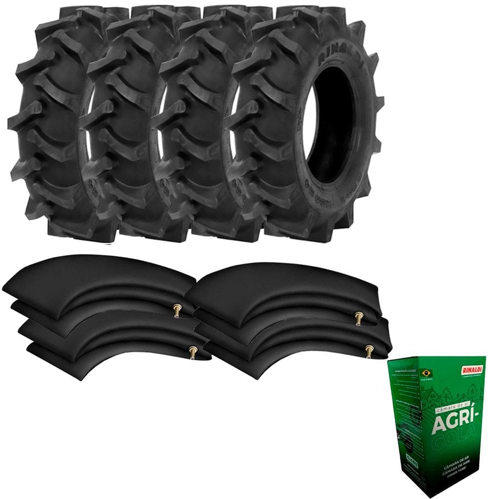 Kit 4 Pneus Carreta De Implemento Tracionada 600-14 Rga 34 Rinaldi