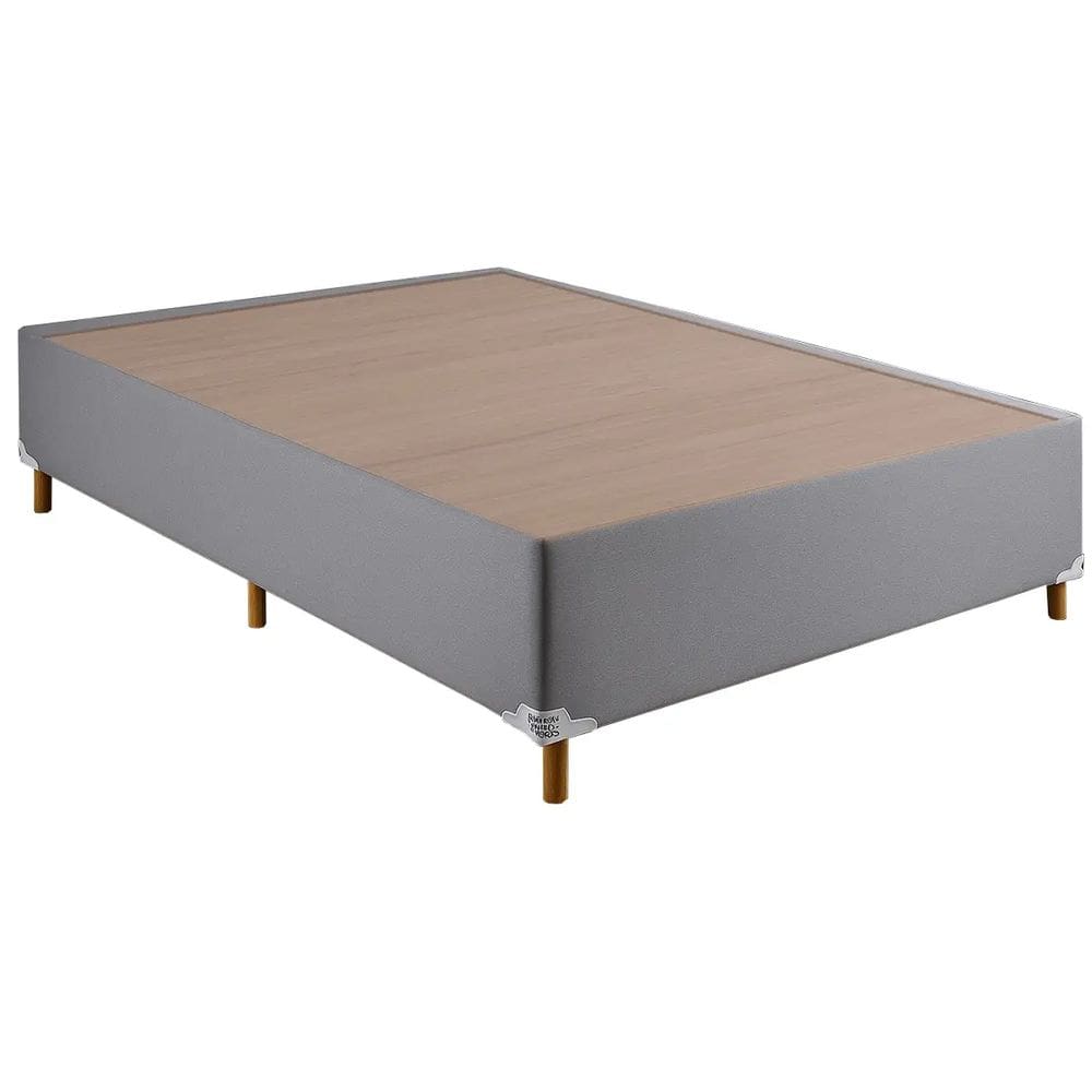 Base Box Tiradentes Casal em Linho 28x188x138 Colchominas Cor Cinza