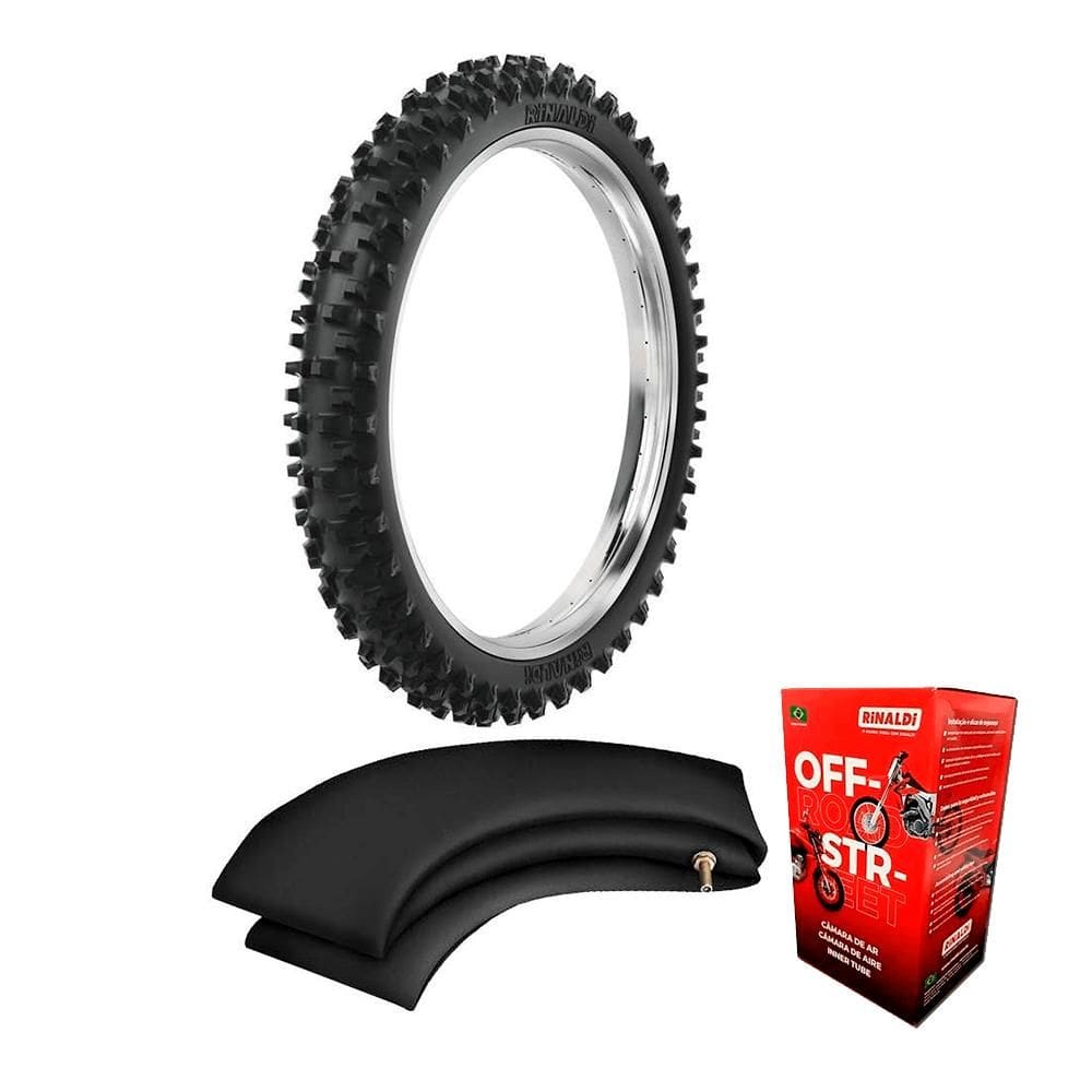 Kit Pneu Tornado Crf 230 Ttr 230 80/100-21 51m Sr39 Rinaldi + Camara
