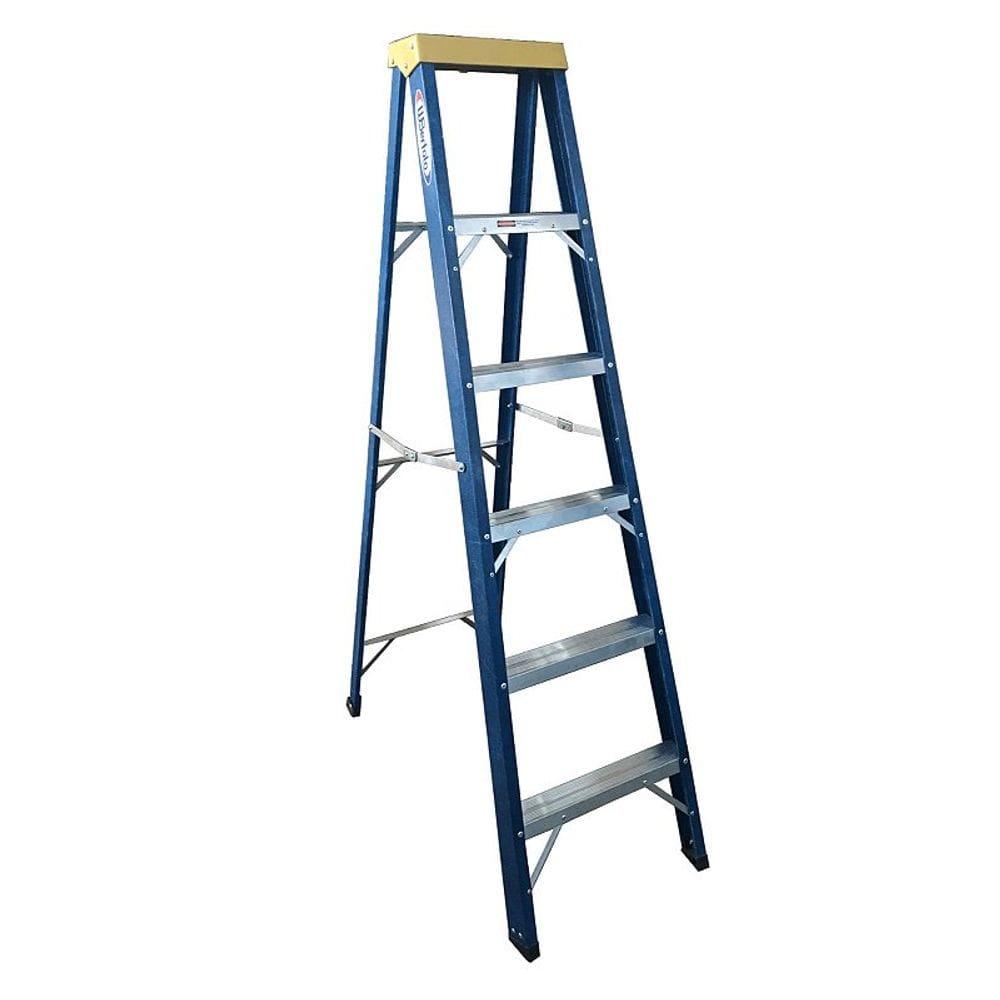 Escada Tesoura 1.8m Alumínio/Fibra 6 degraus WBertolo TAFP 6