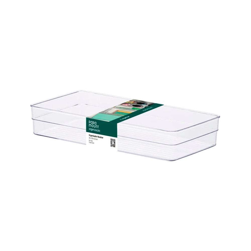 Organizador Modular Acrílico Transparente Diamond 30x15x5,2cm P/ Organização de Gavetas, Armários e Geladeiras